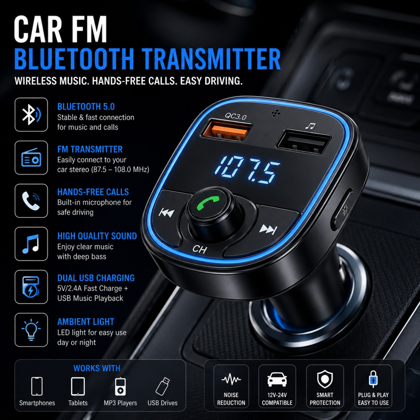 Car Wireless FM Transmitter